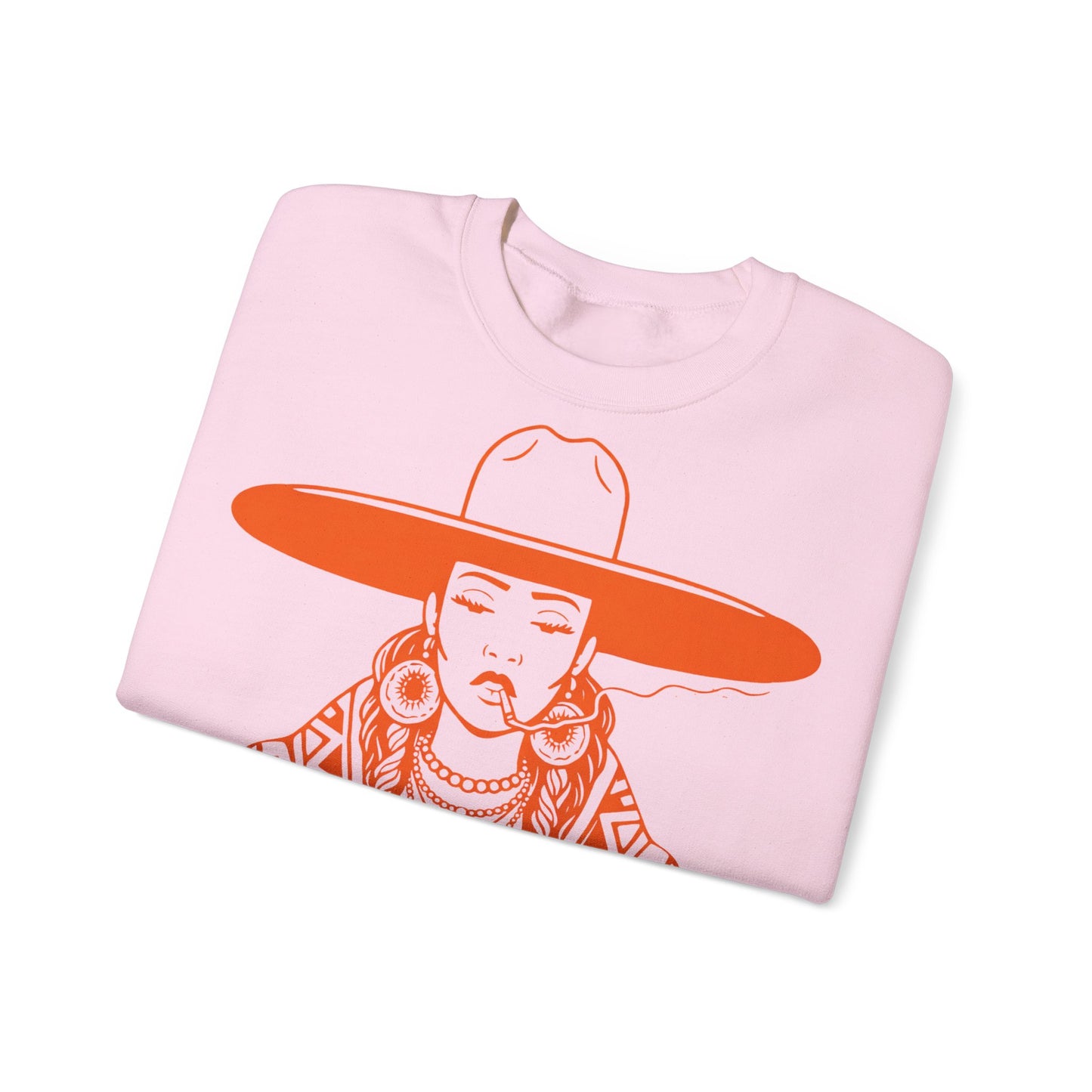 Graphic Crewneck Sweatshirt — Southwestern Woman Illustration