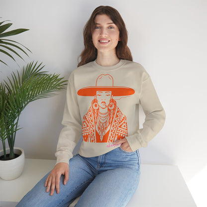 Graphic Crewneck Sweatshirt — Southwestern Woman Illustration