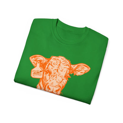 ekedie Orange Cow T-Shirt