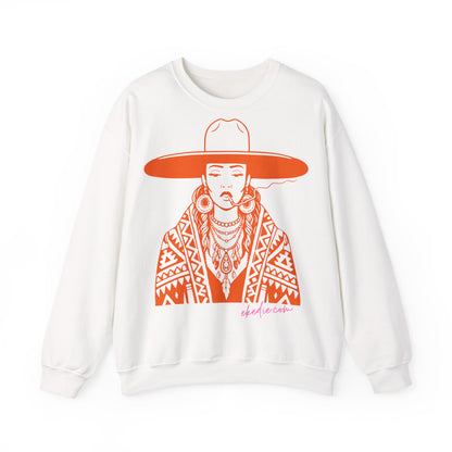 Graphic Crewneck Sweatshirt — Southwestern Woman Illustration