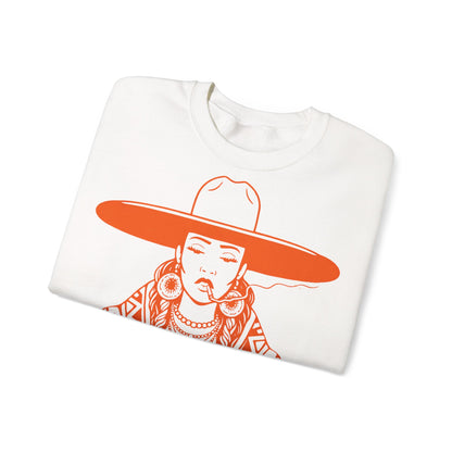 Graphic Crewneck Sweatshirt — Southwestern Woman Illustration
