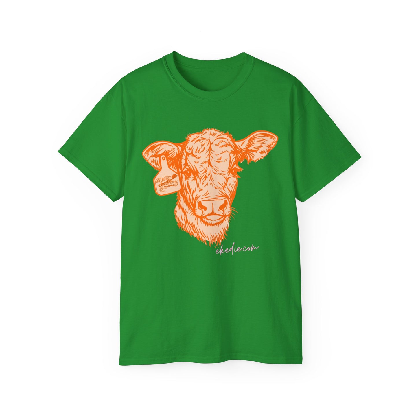 ekedie Orange Cow T-Shirt