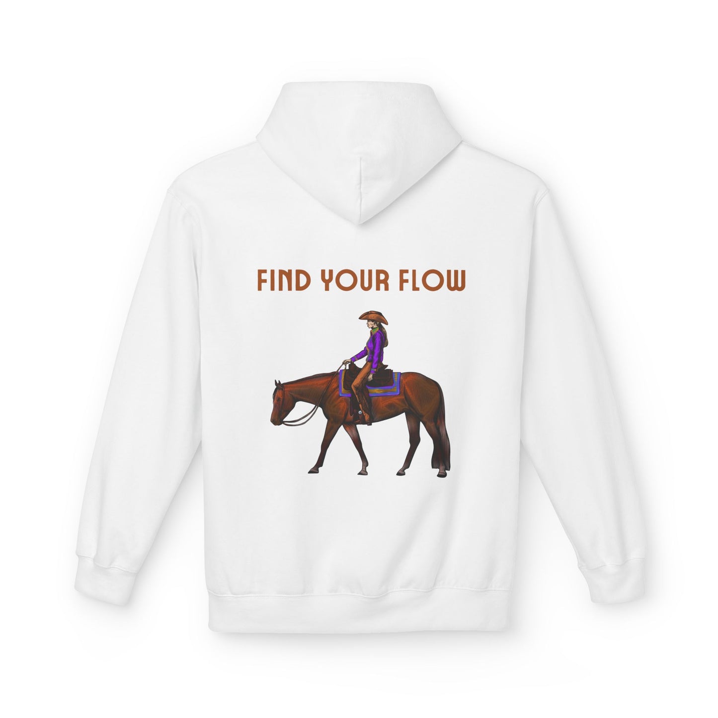 Find Your Flow Horse Hoodie - Western Equestrian Riding Sweatshirt