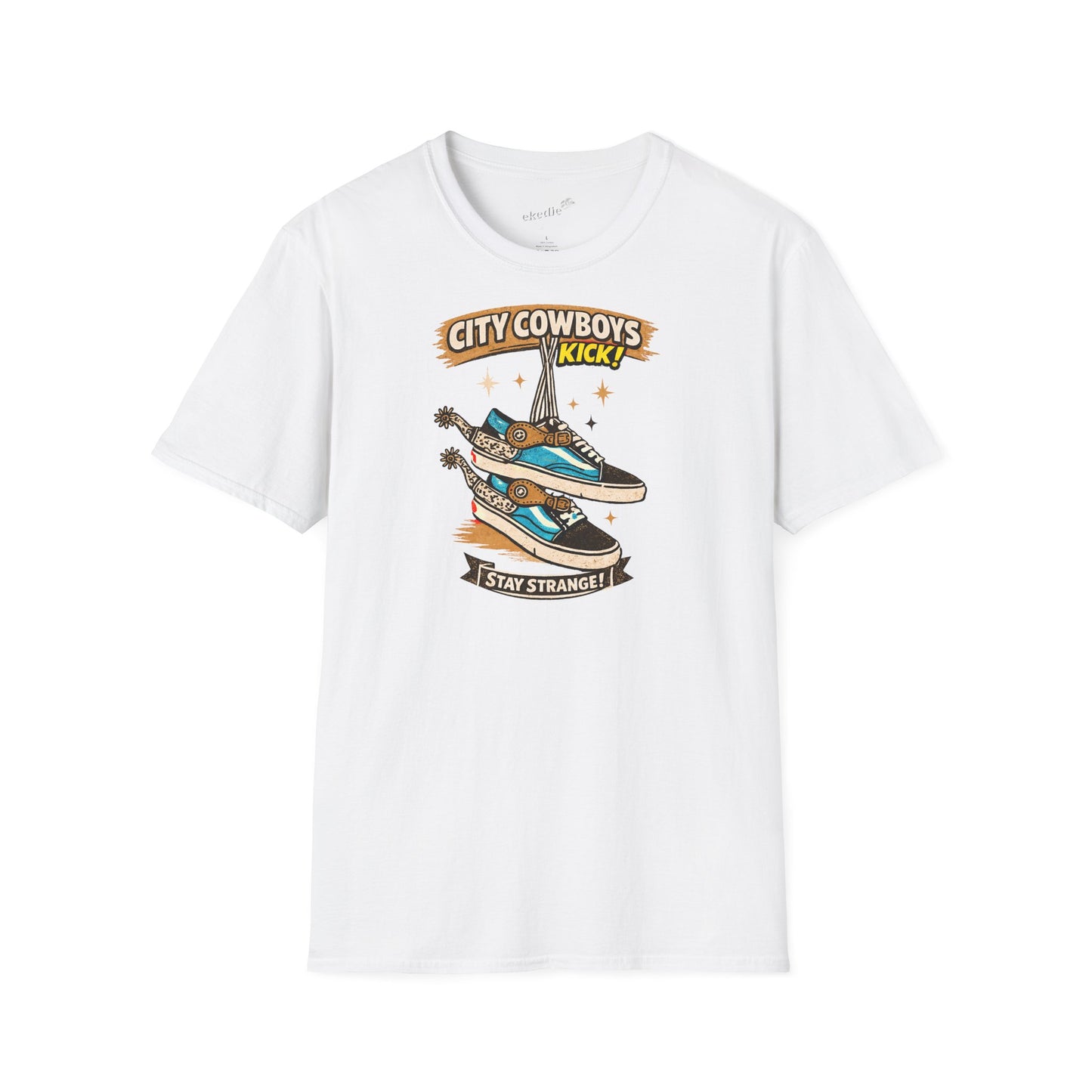 T-Shirt — City Cowboys “Stay Strange” Sneaker Graphic