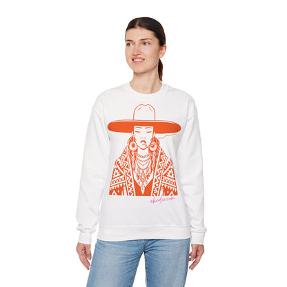 Graphic Crewneck Sweatshirt — Southwestern Woman Illustration