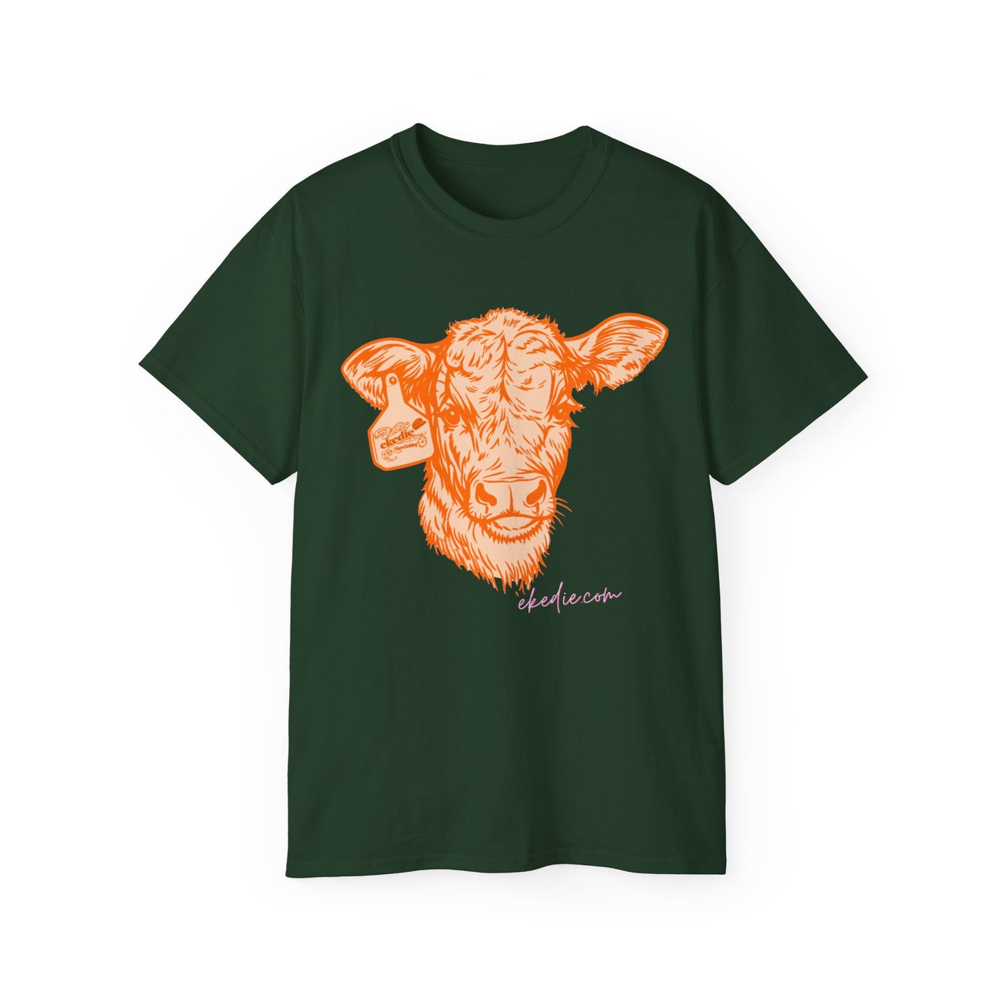 ekedie Orange Cow T-Shirt