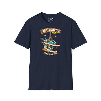T-Shirt — City Cowboys “Stay Strange” Sneaker Graphic