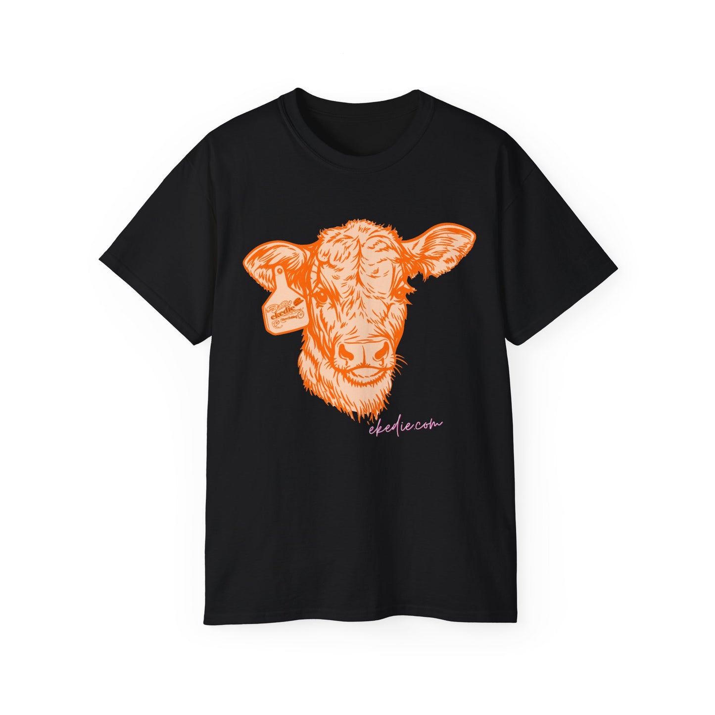 ekedie Orange Cow T-Shirt