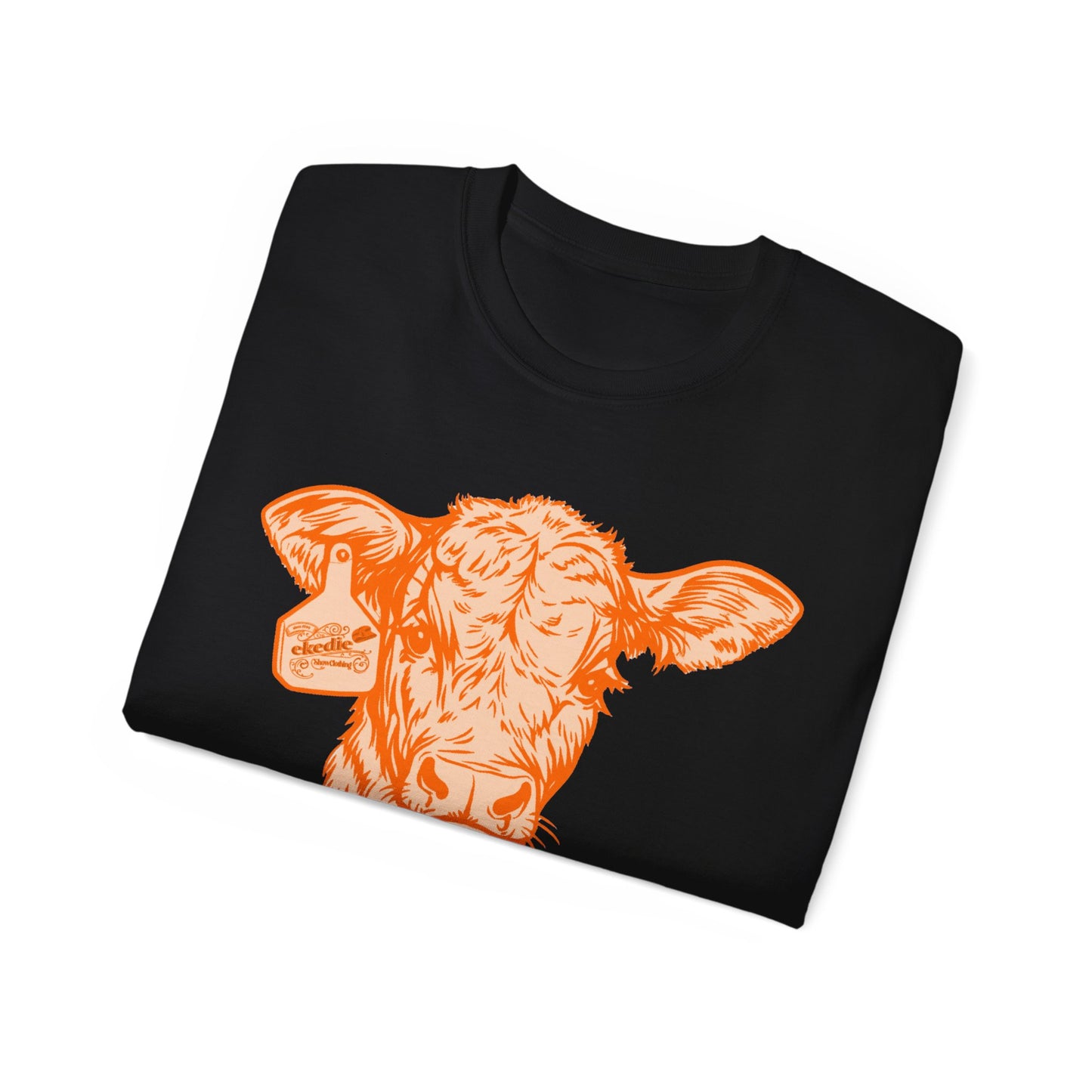 ekedie Orange Cow T-Shirt
