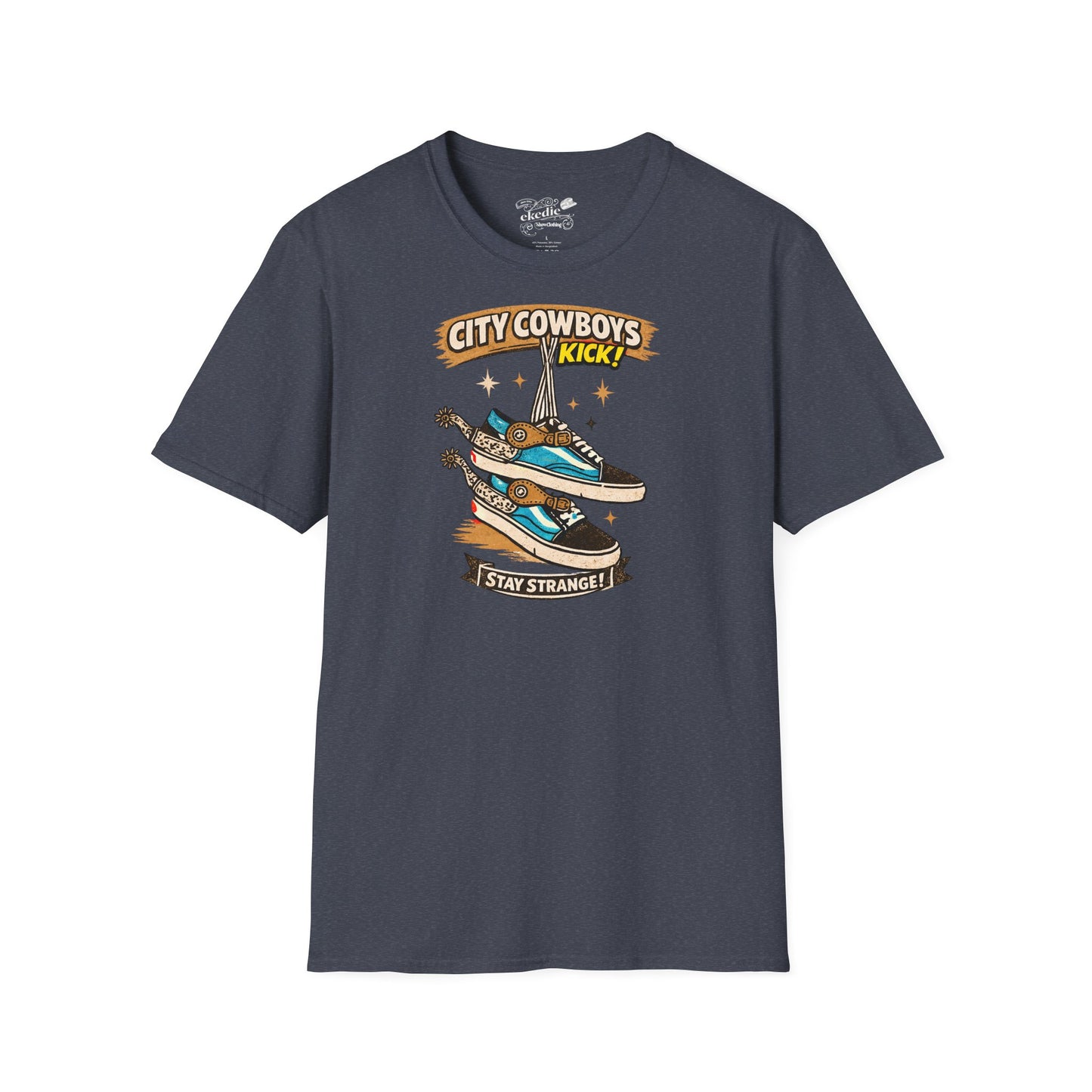 T-Shirt — City Cowboys “Stay Strange” Sneaker Graphic