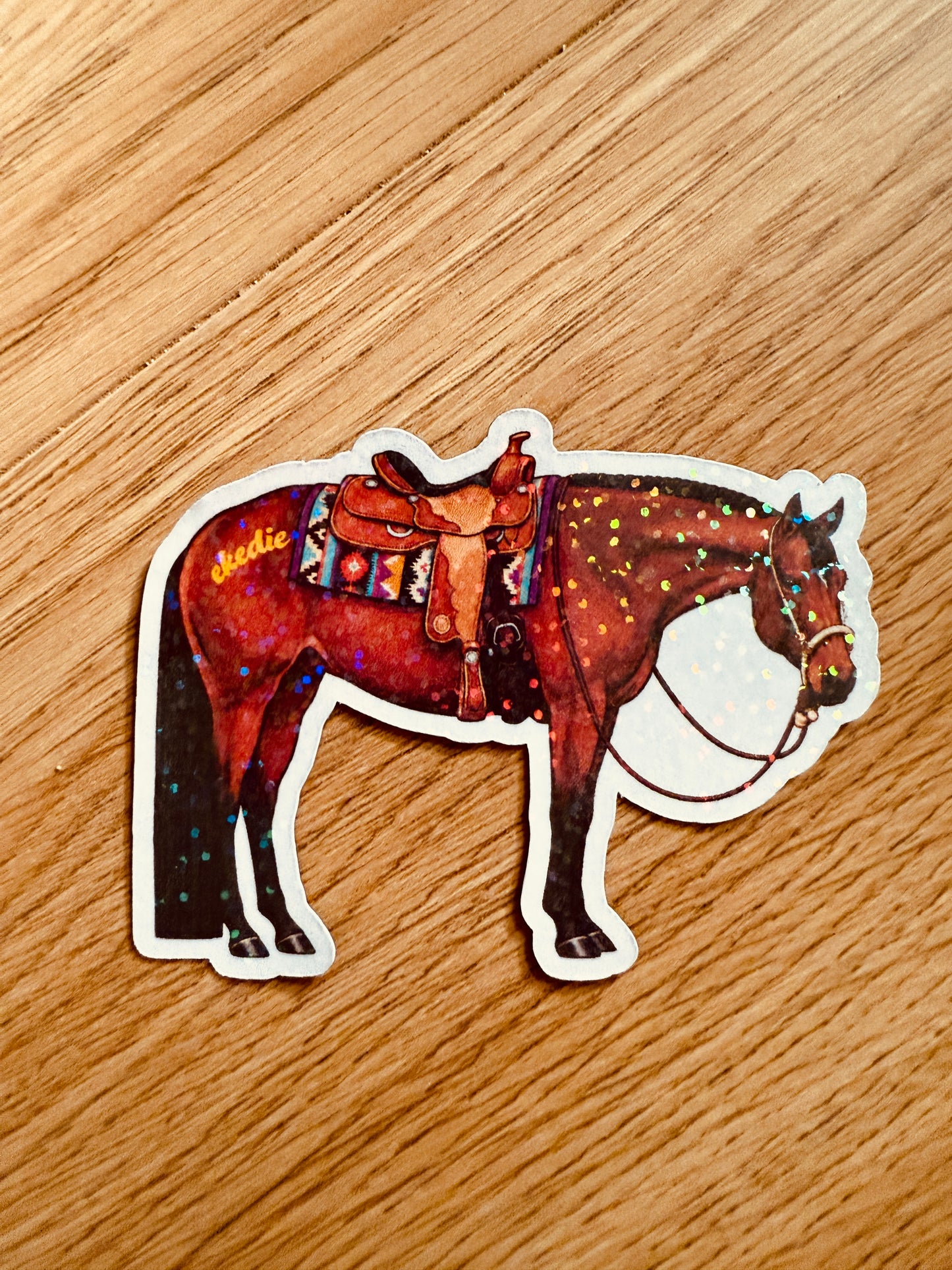 Glitter-Sticker Western Horse